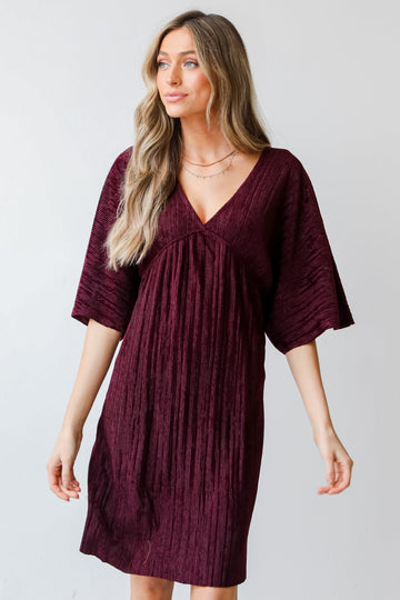 Crush On Me Velvet Babydoll Mini Dress
