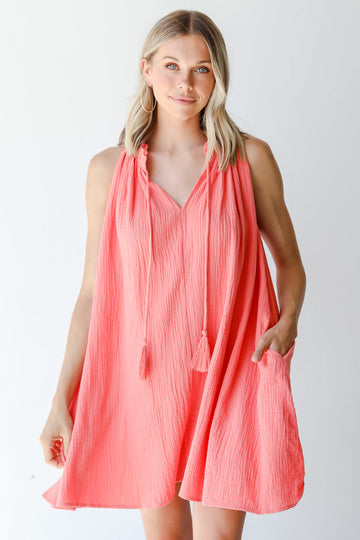 Here For Sunshine Linen Mini Dress