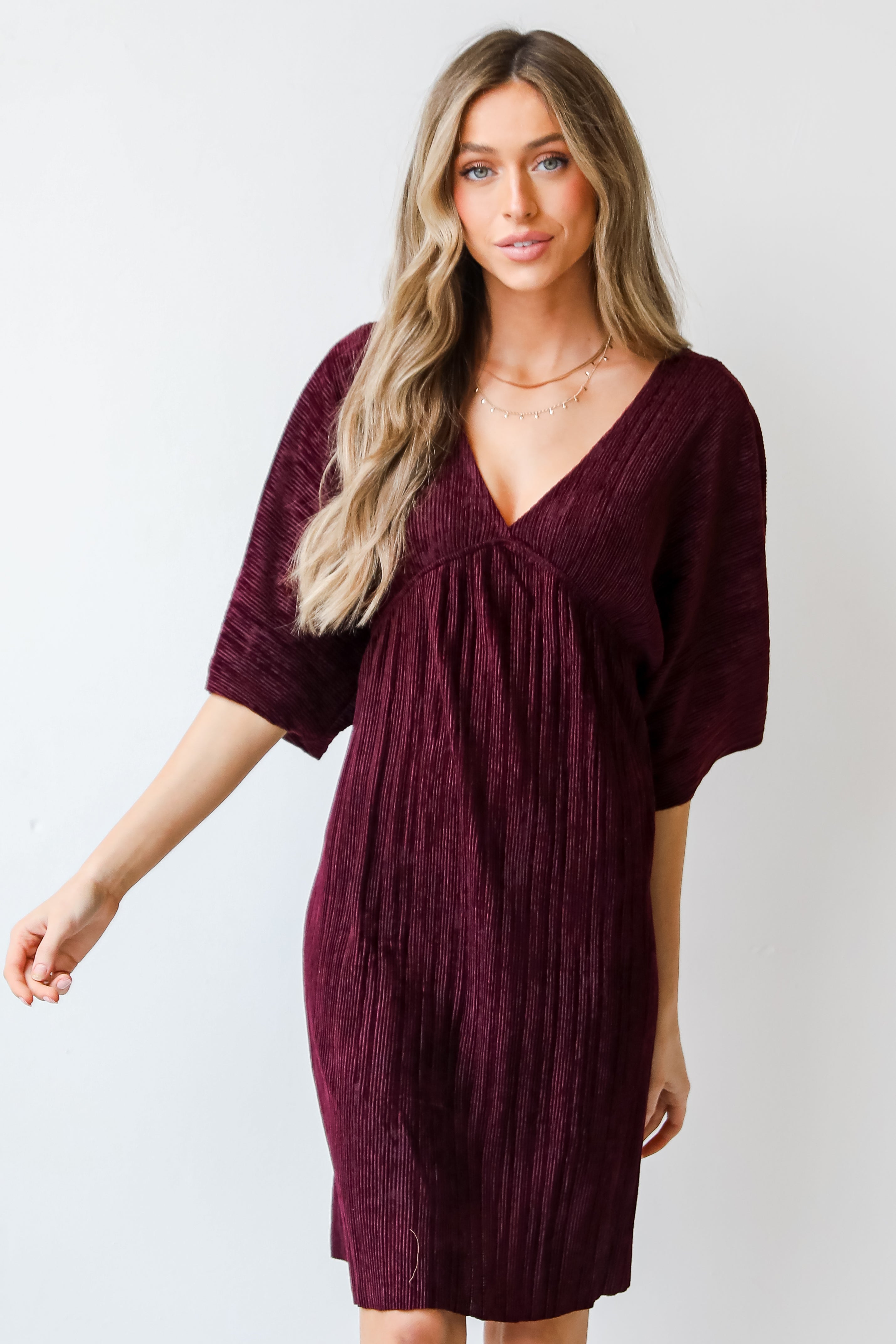 Crush On Me Velvet Babydoll Mini Dress