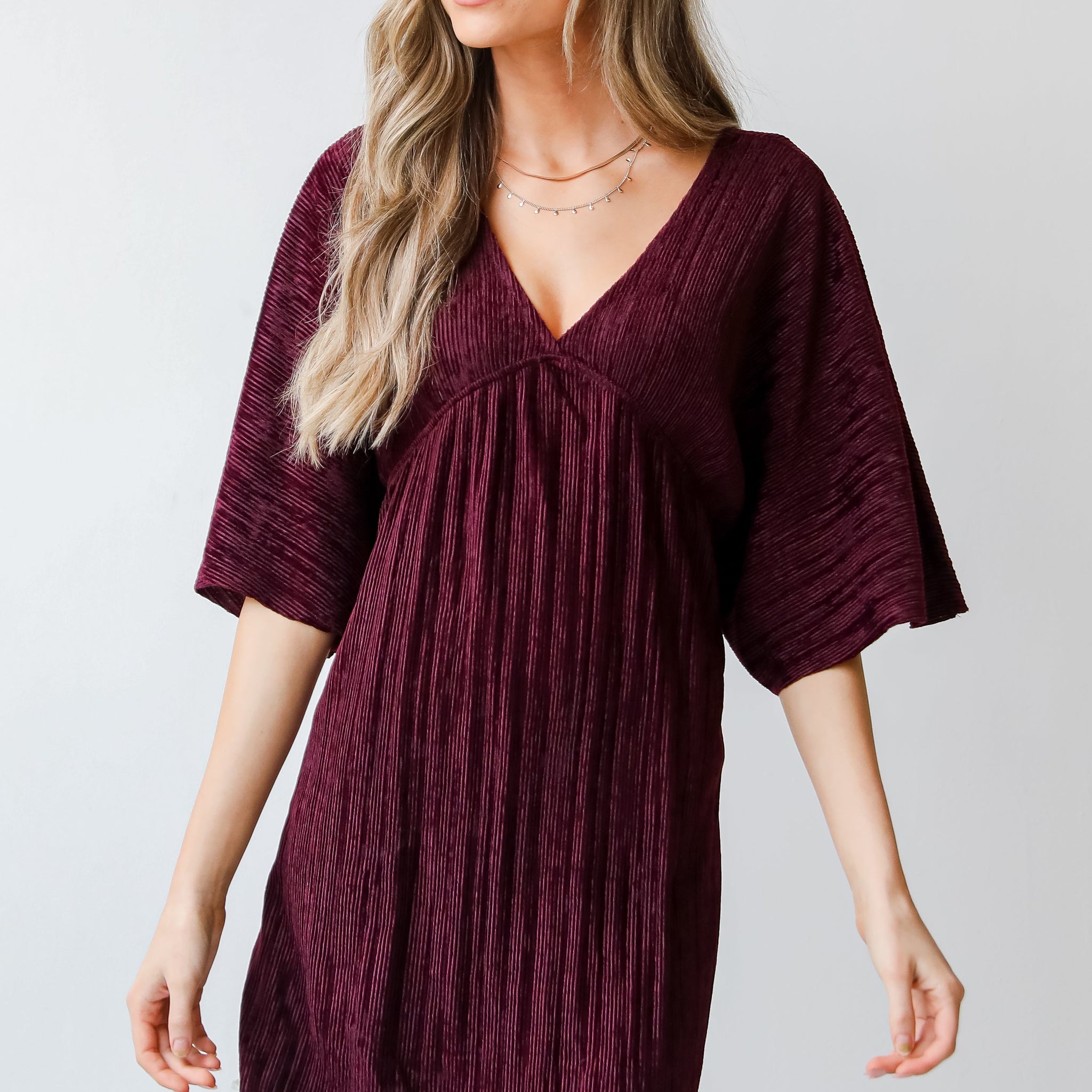 Crush On Me Velvet Babydoll Mini Dress