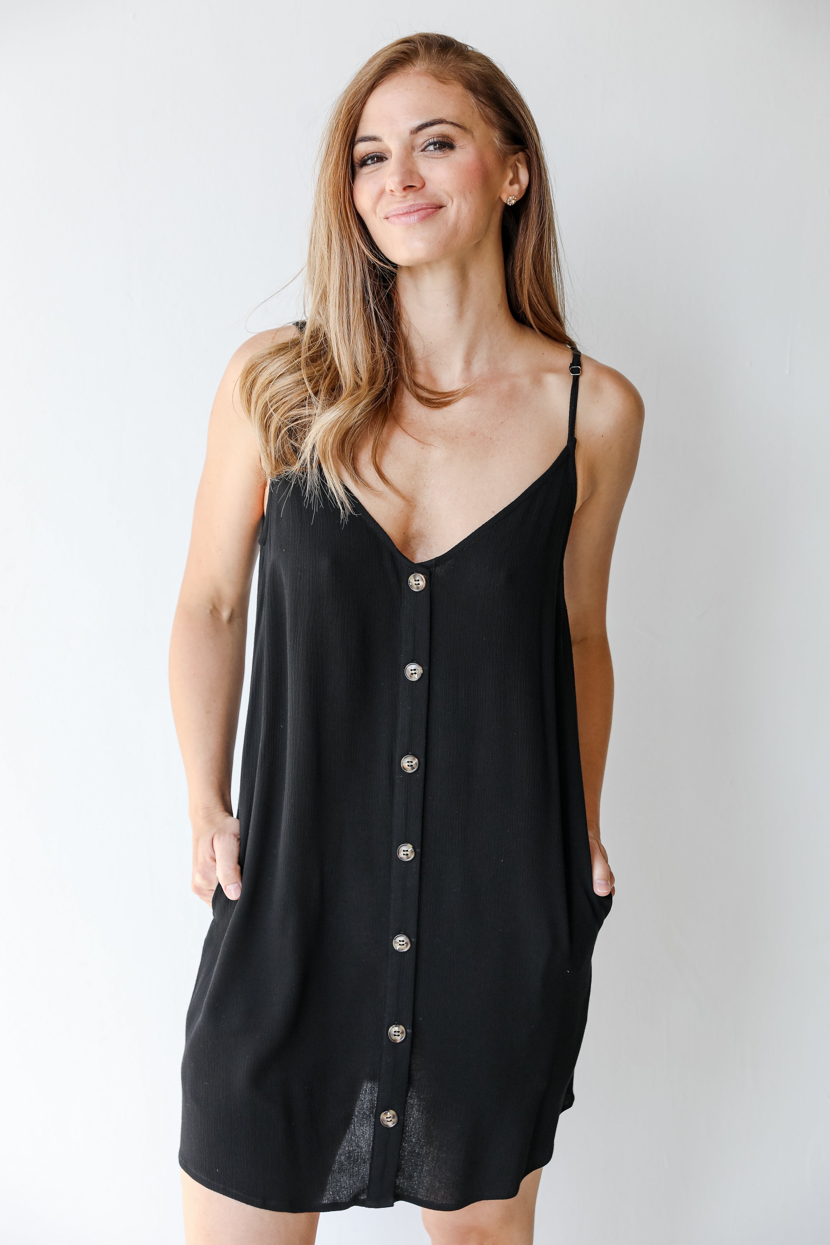 Salt Water Breeze Button Front Mini Dress