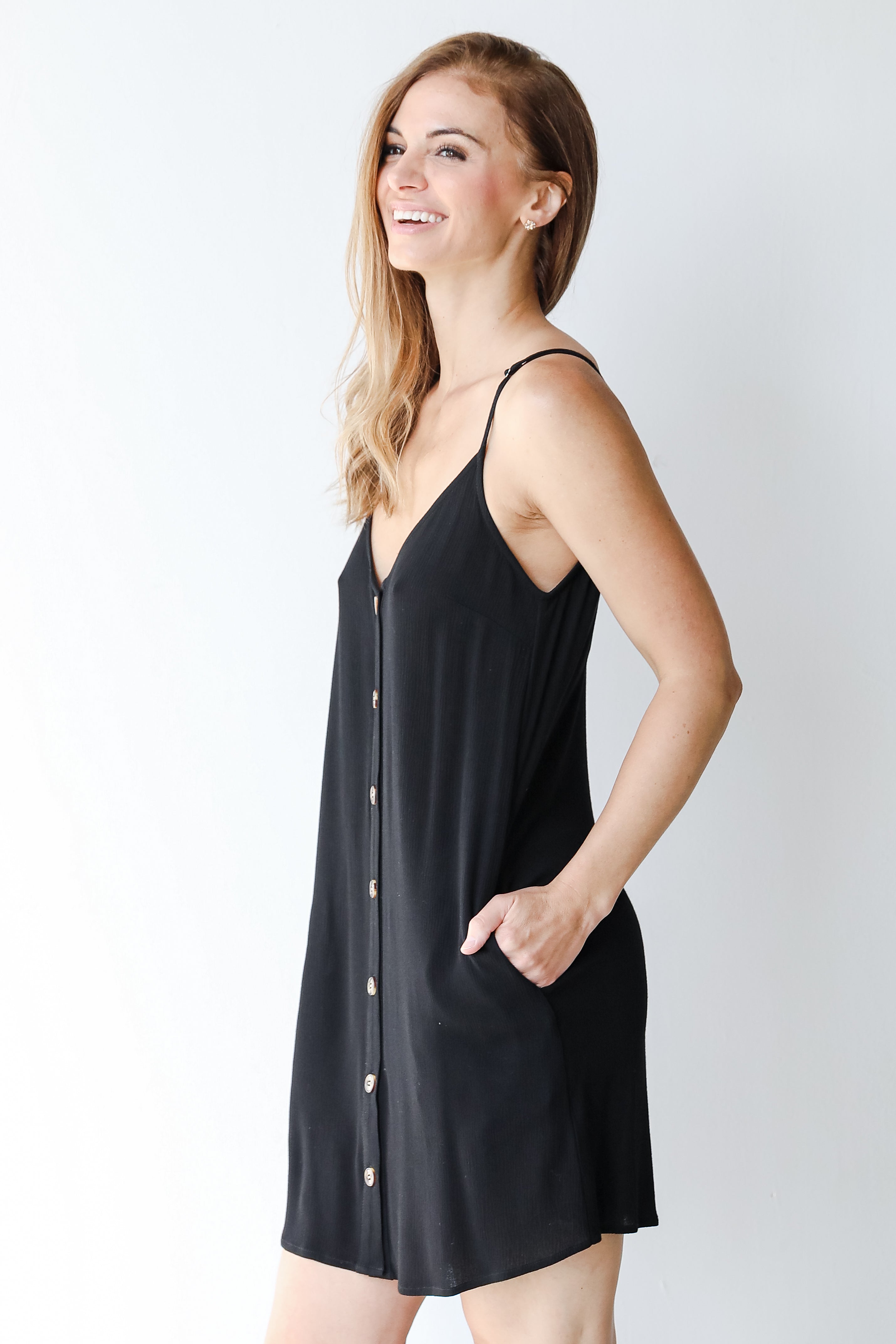Salt Water Breeze Button Front Mini Dress