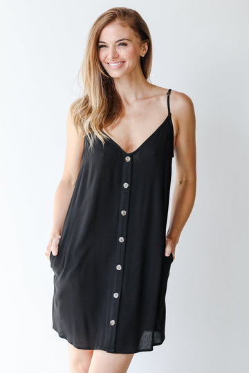Salt Water Breeze Button Front Mini Dress
