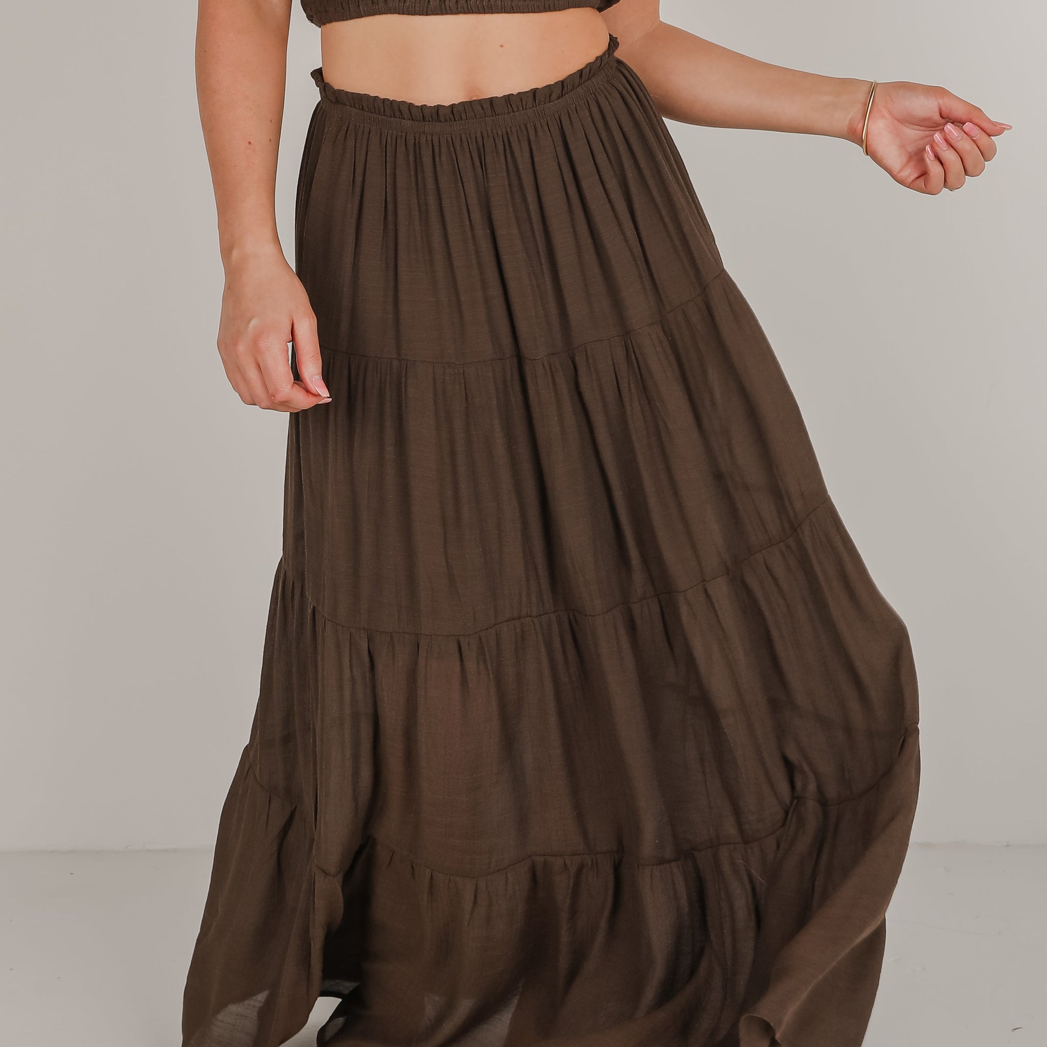 Beach Breeze Tiered Maxi Skirt - DU DEAL
