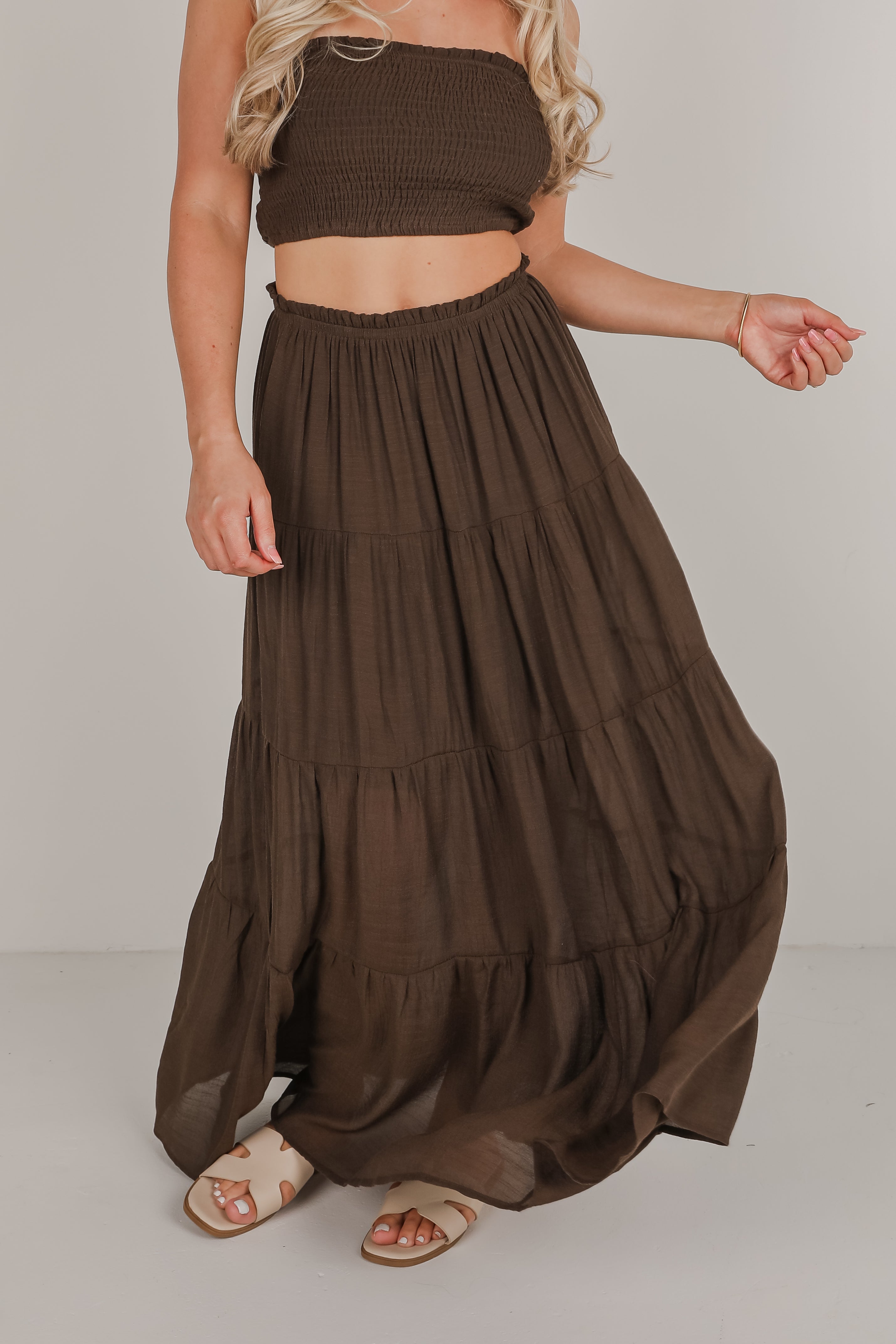 Beach Breeze Tiered Maxi Skirt - DU DEAL
