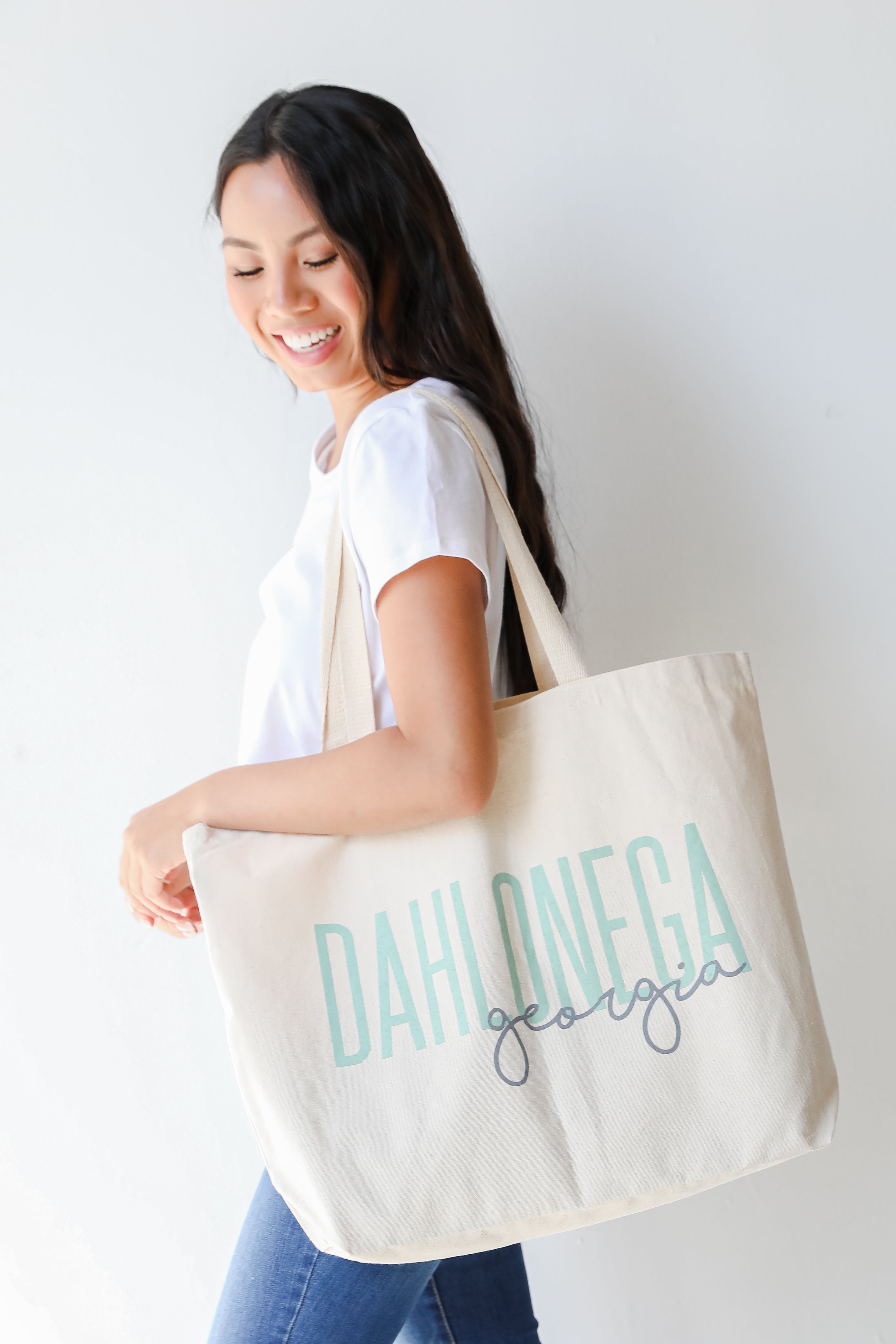 Dahlonega Georgia Script Large Tote Bag