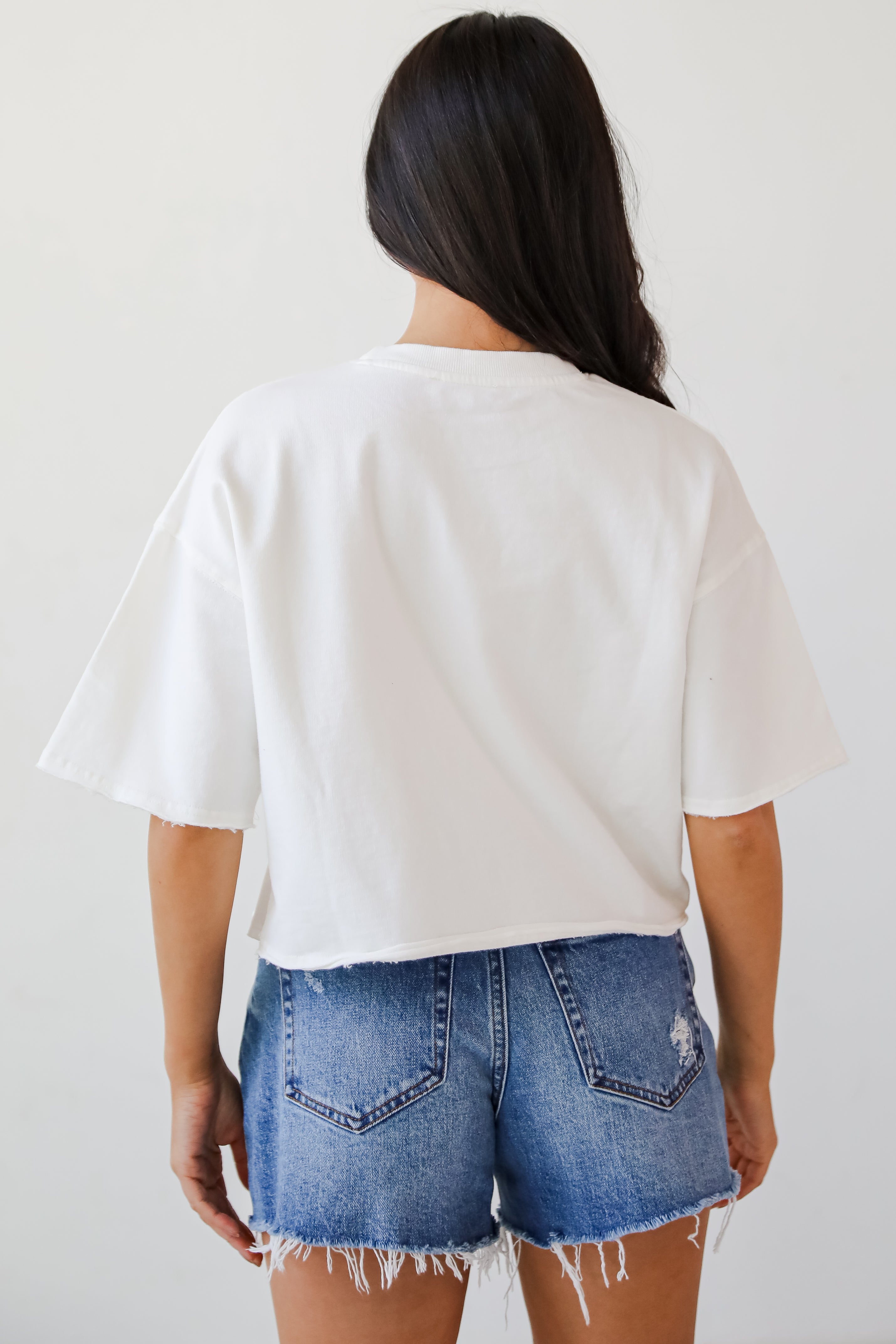 White Chop Chop Cropped Tee