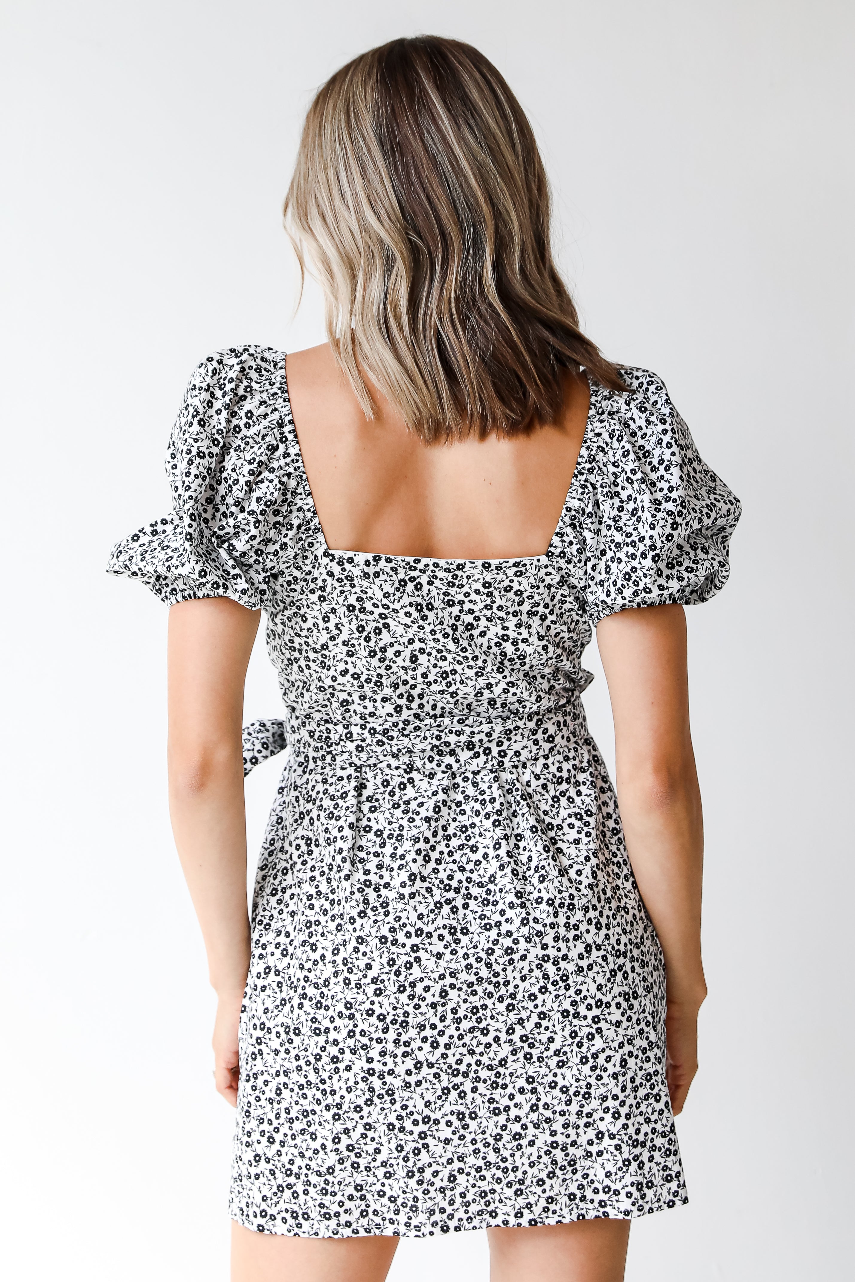 Always Growing Floral Wrap Mini Dress