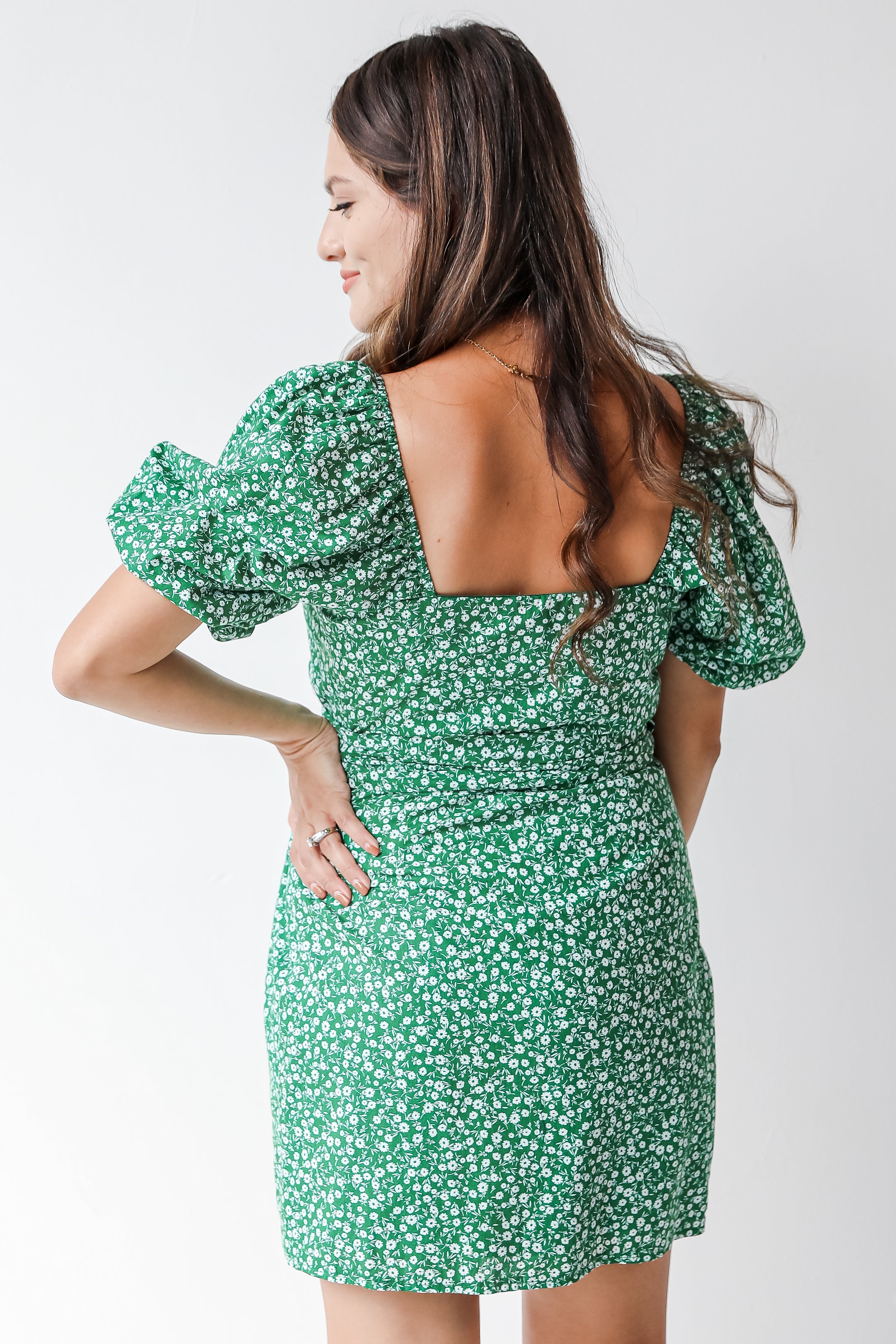 Always Growing Floral Wrap Mini Dress