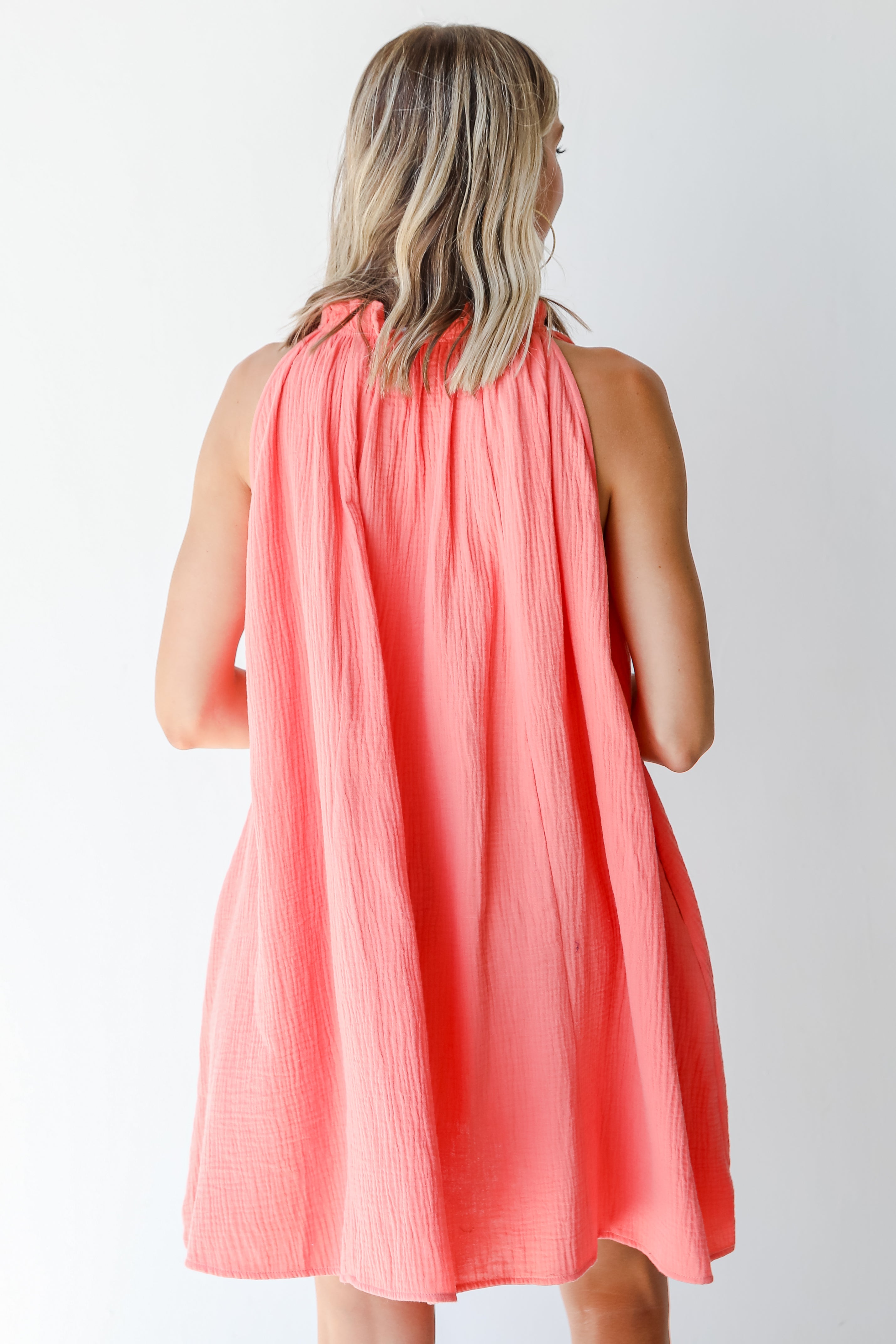 Here For Sunshine Linen Mini Dress
