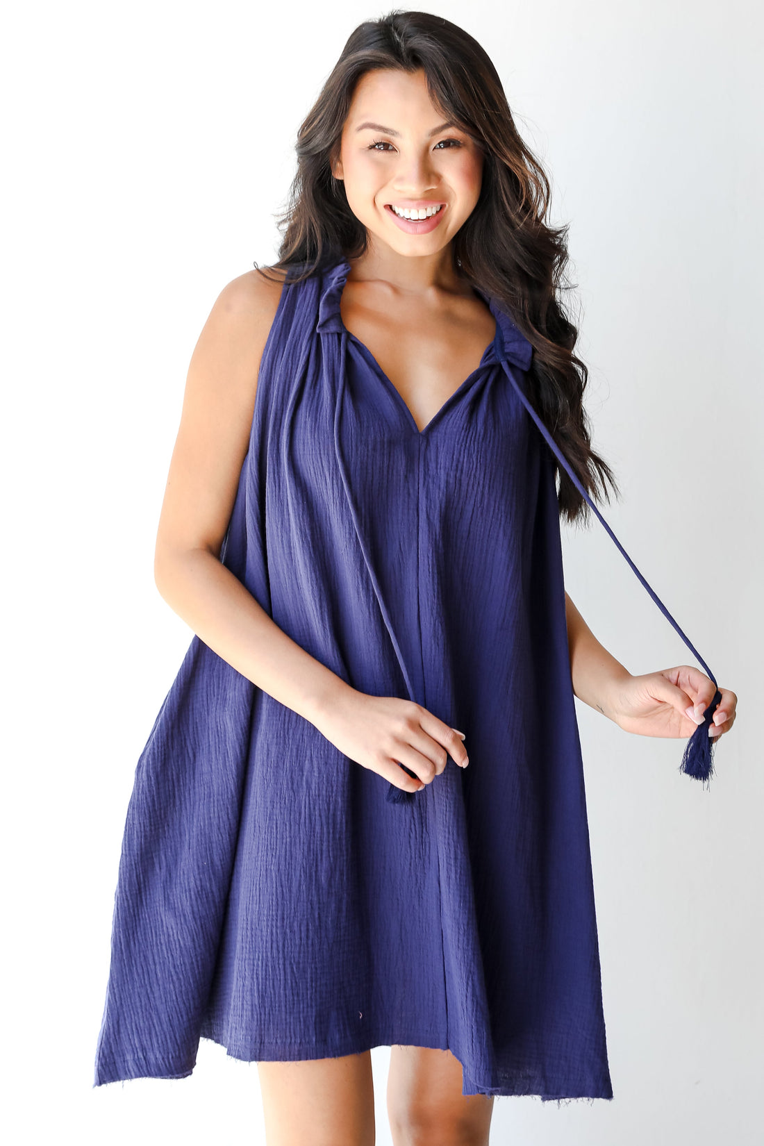 Here For Sunshine Linen Mini Dress
