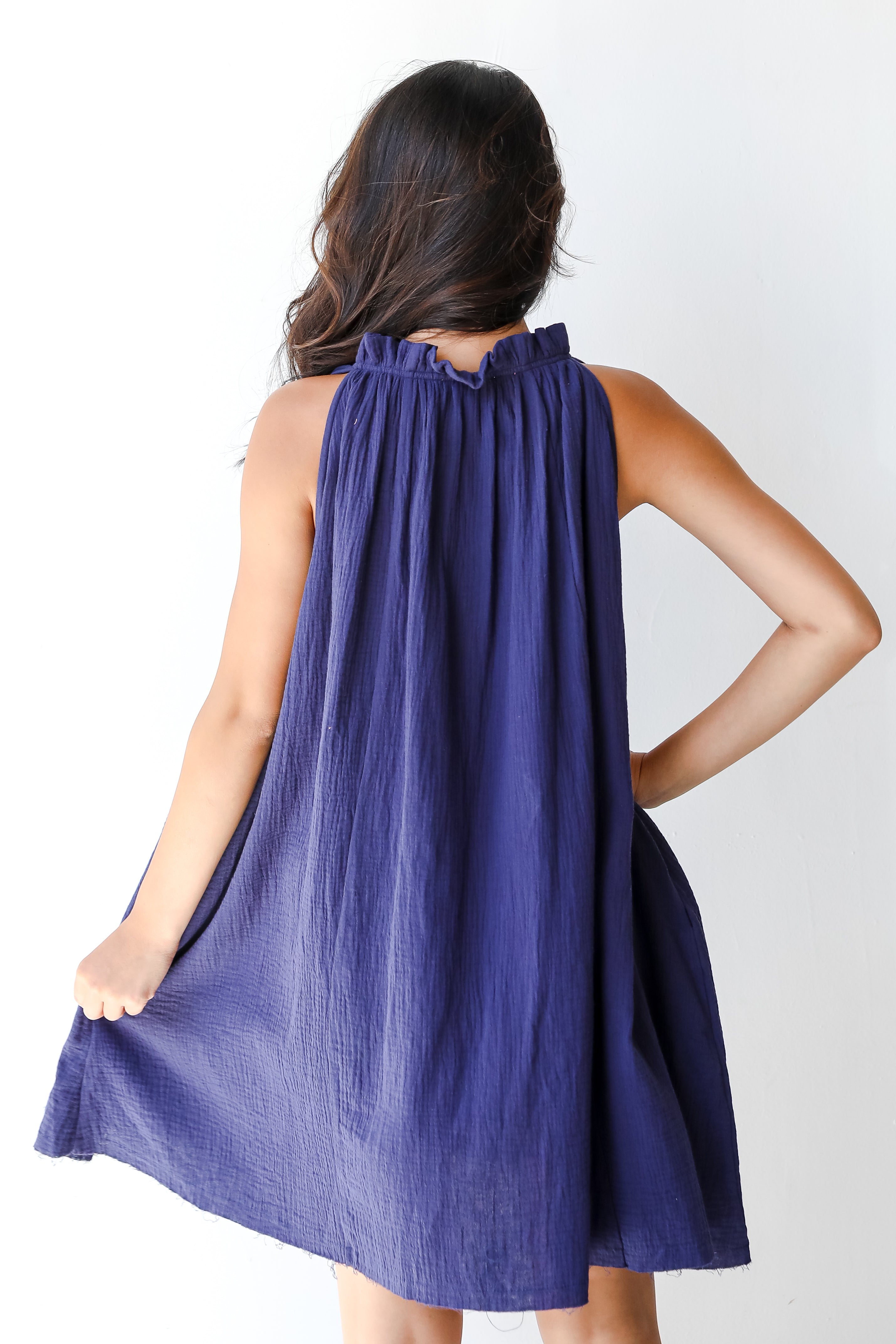 Here For Sunshine Linen Mini Dress