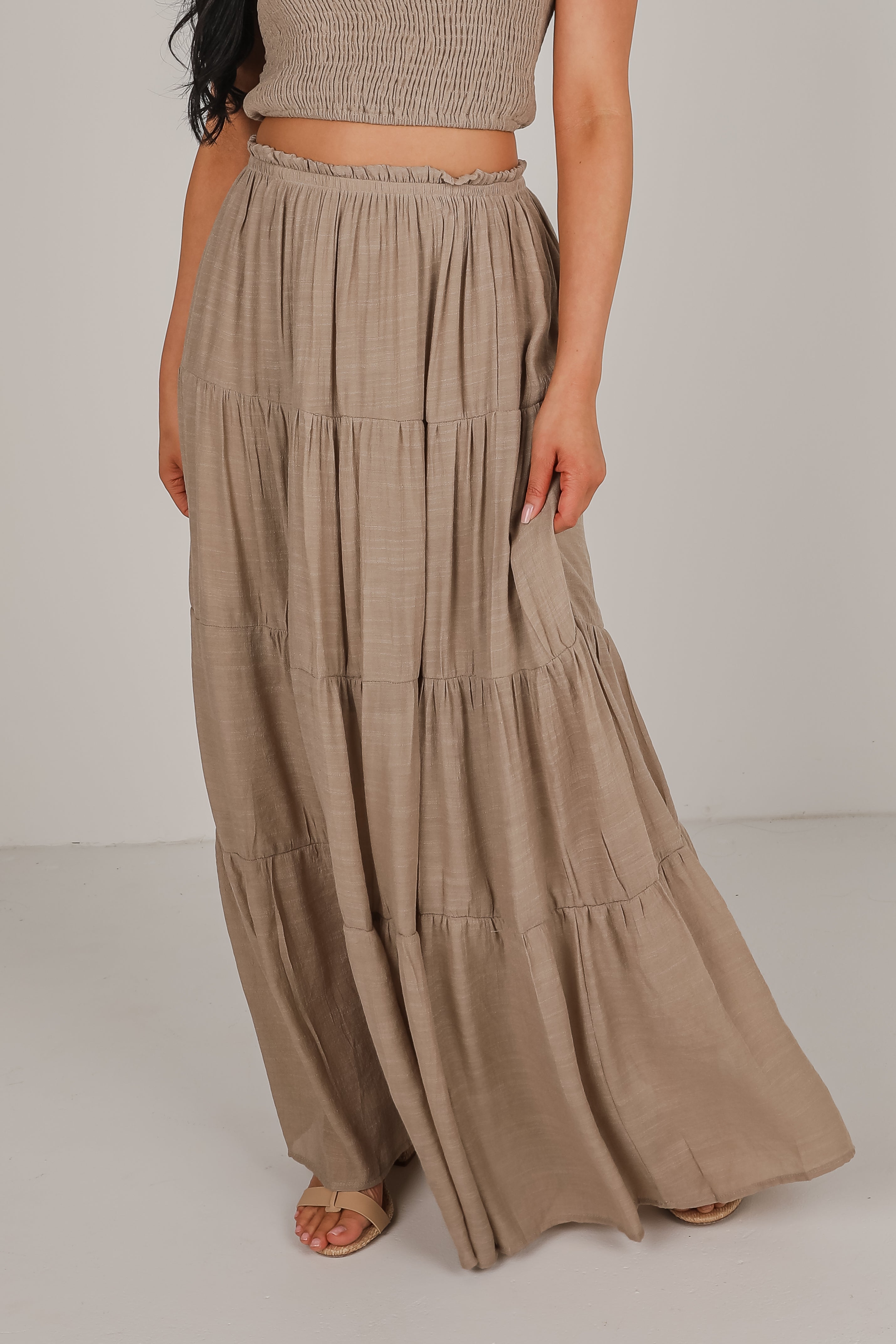 Beach Breeze Tiered Maxi Skirt - DU DEAL