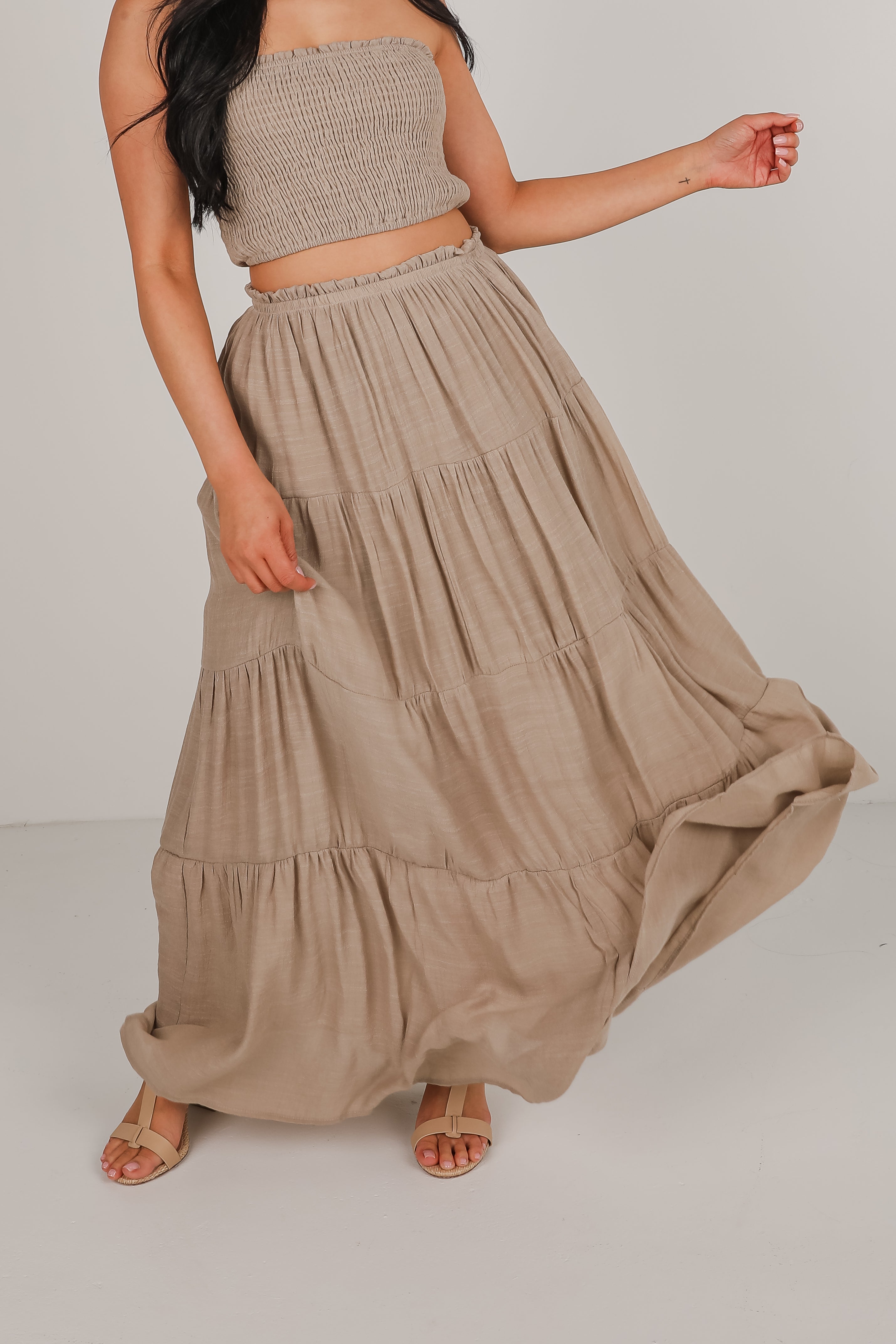 Beach Breeze Tiered Maxi Skirt - DU DEAL