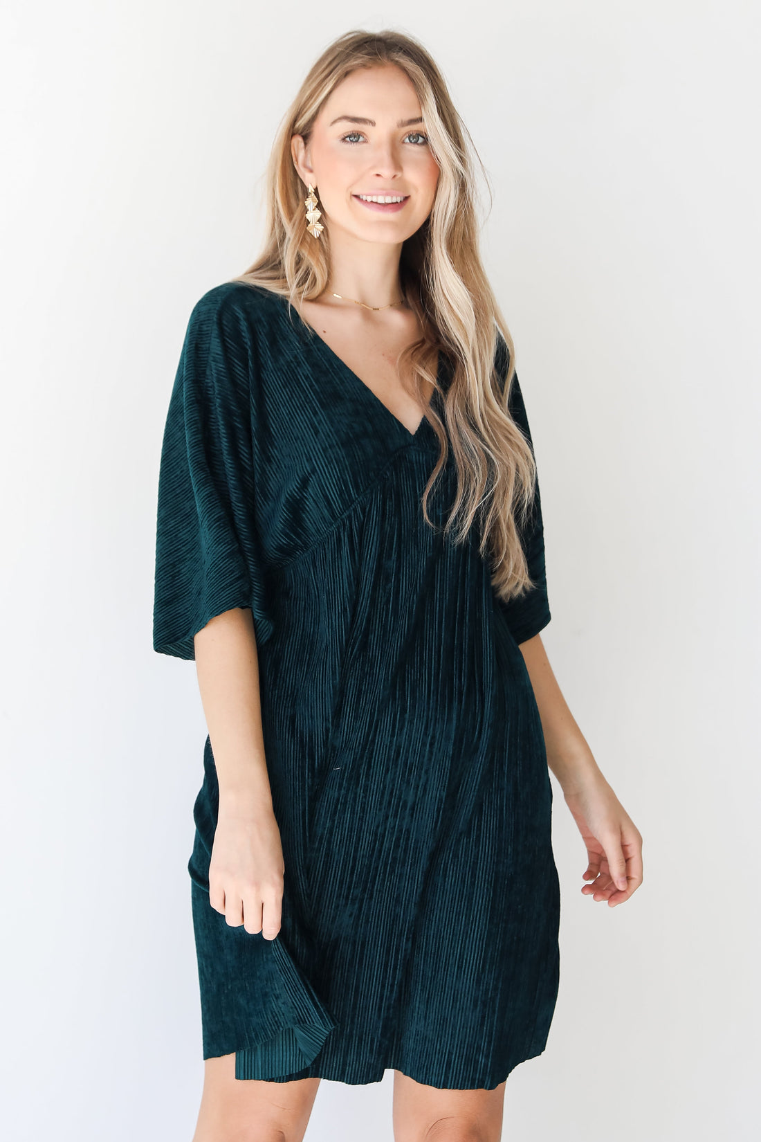 Crush On Me Velvet Babydoll Mini Dress