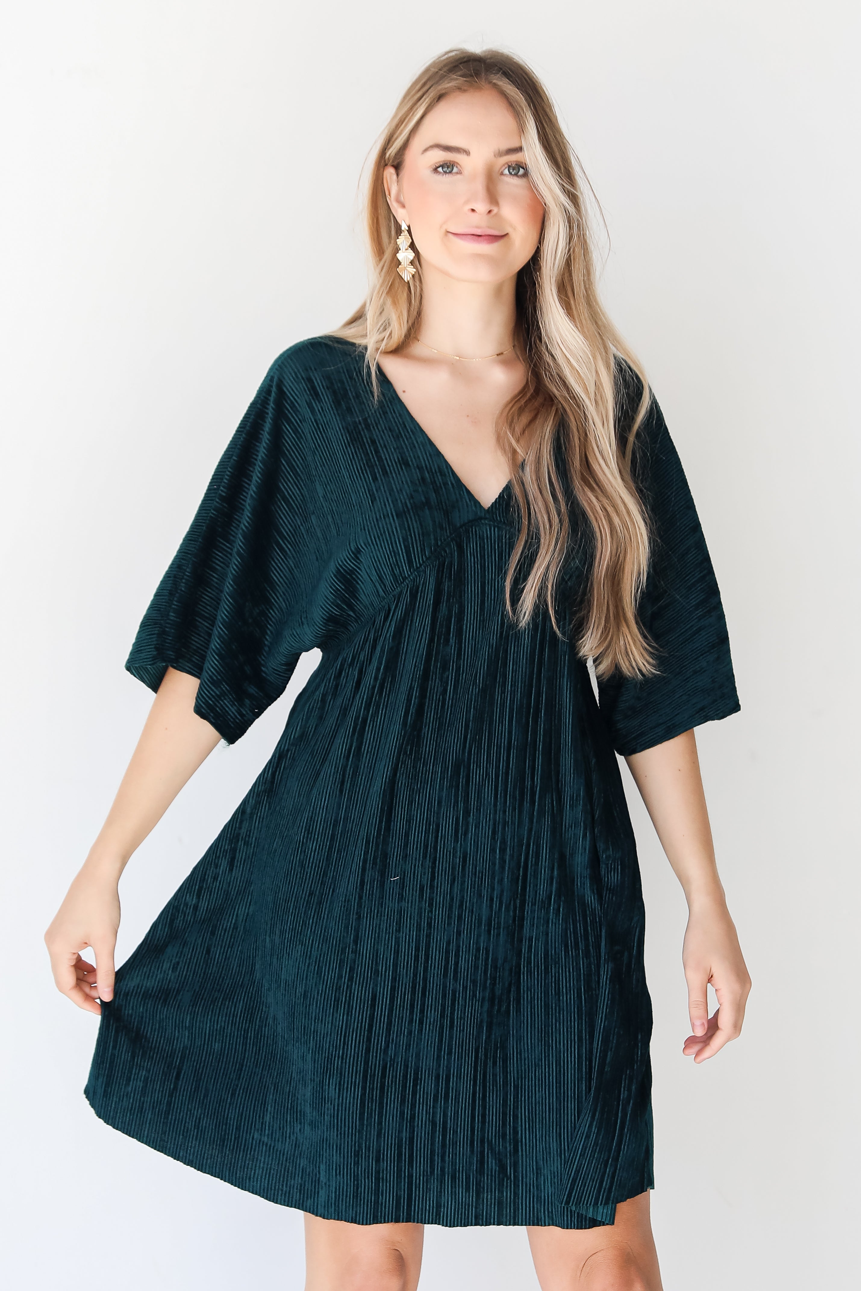 Crush On Me Velvet Babydoll Mini Dress
