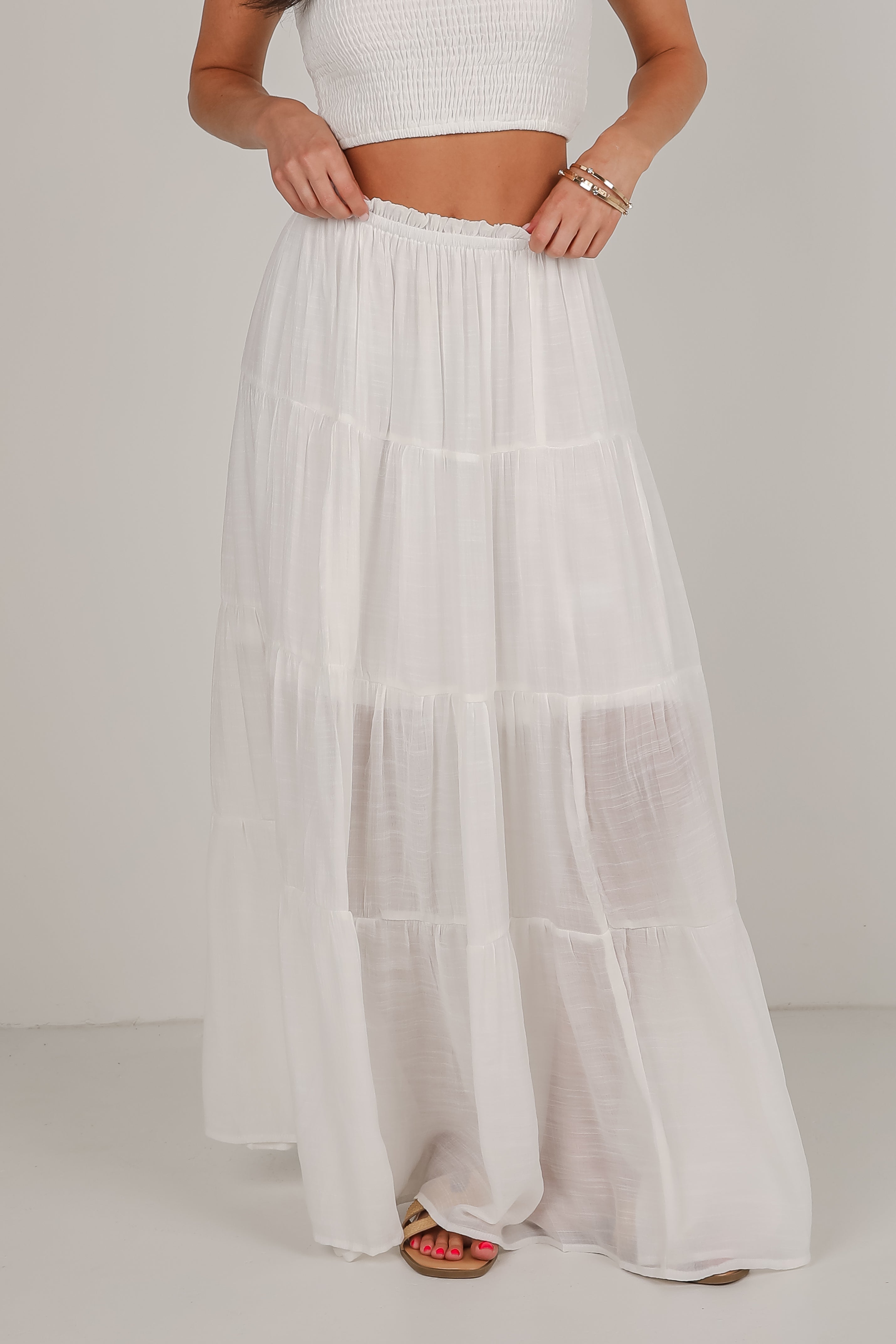 Beach Breeze Tiered Maxi Skirt - DU DEAL