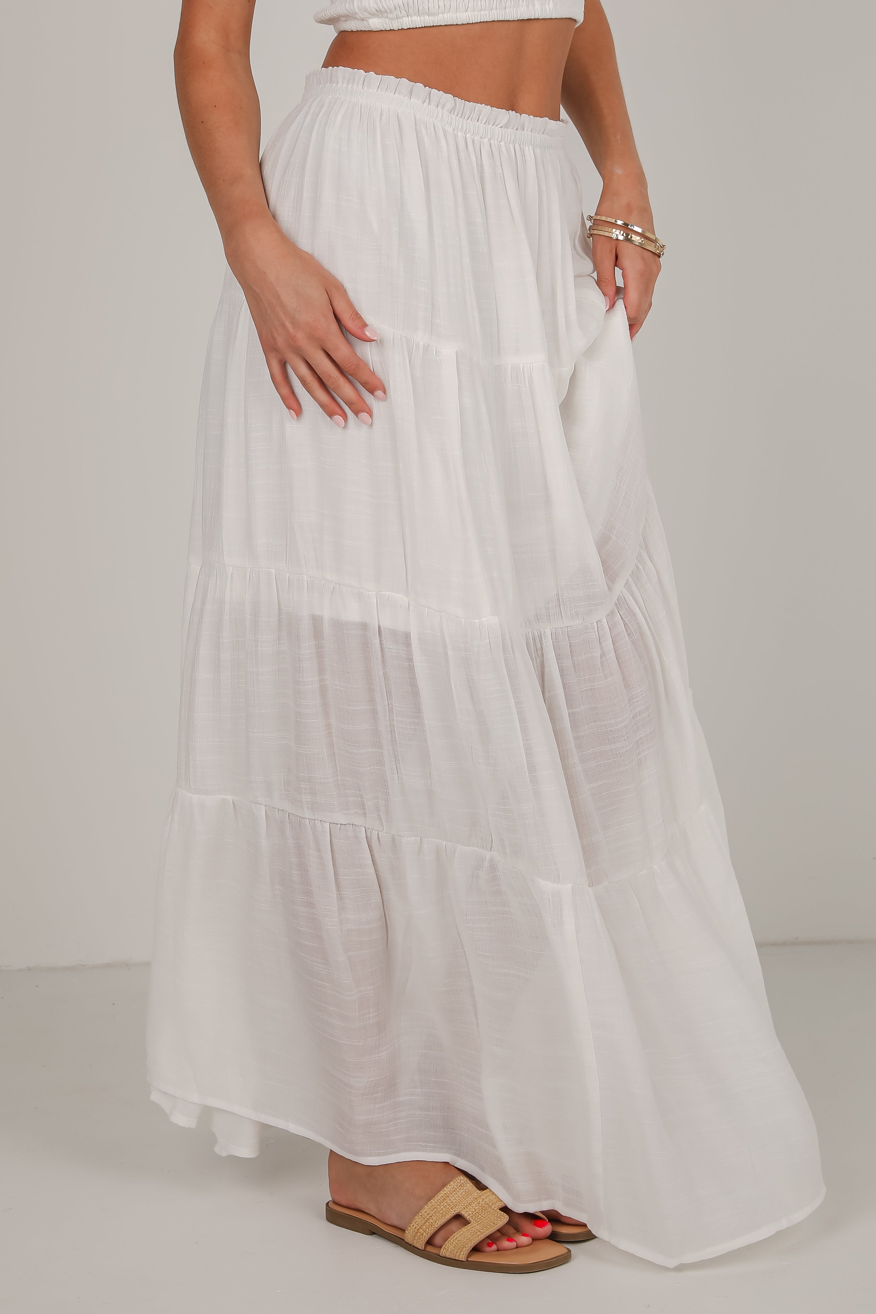 Beach Breeze Tiered Maxi Skirt - DU DEAL